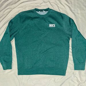 DSG Men’s M Green Fleece Crewneck Pullover Sweatshirt DICK’S Logo Long Sleeve